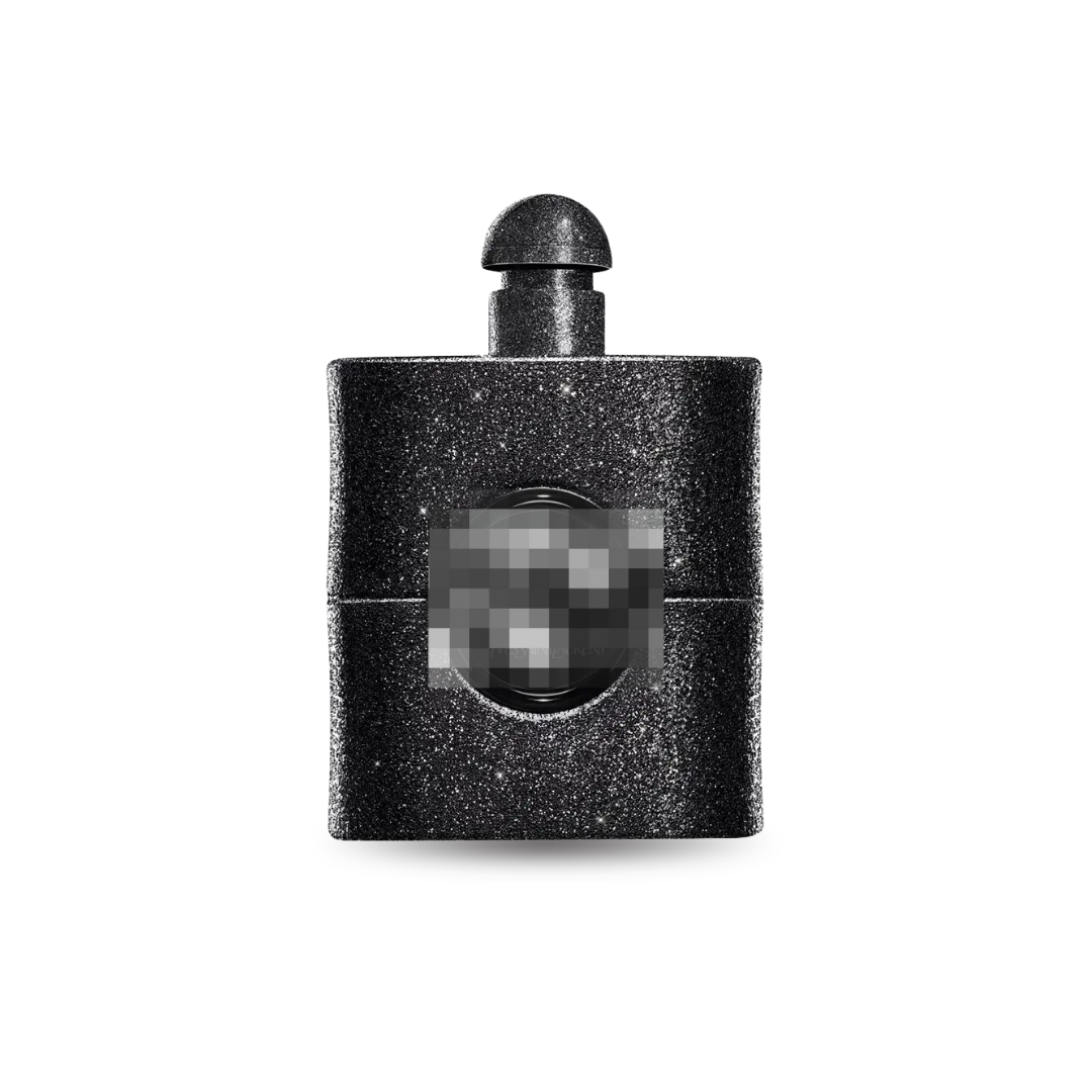 Perfume de mujer purpurina negra